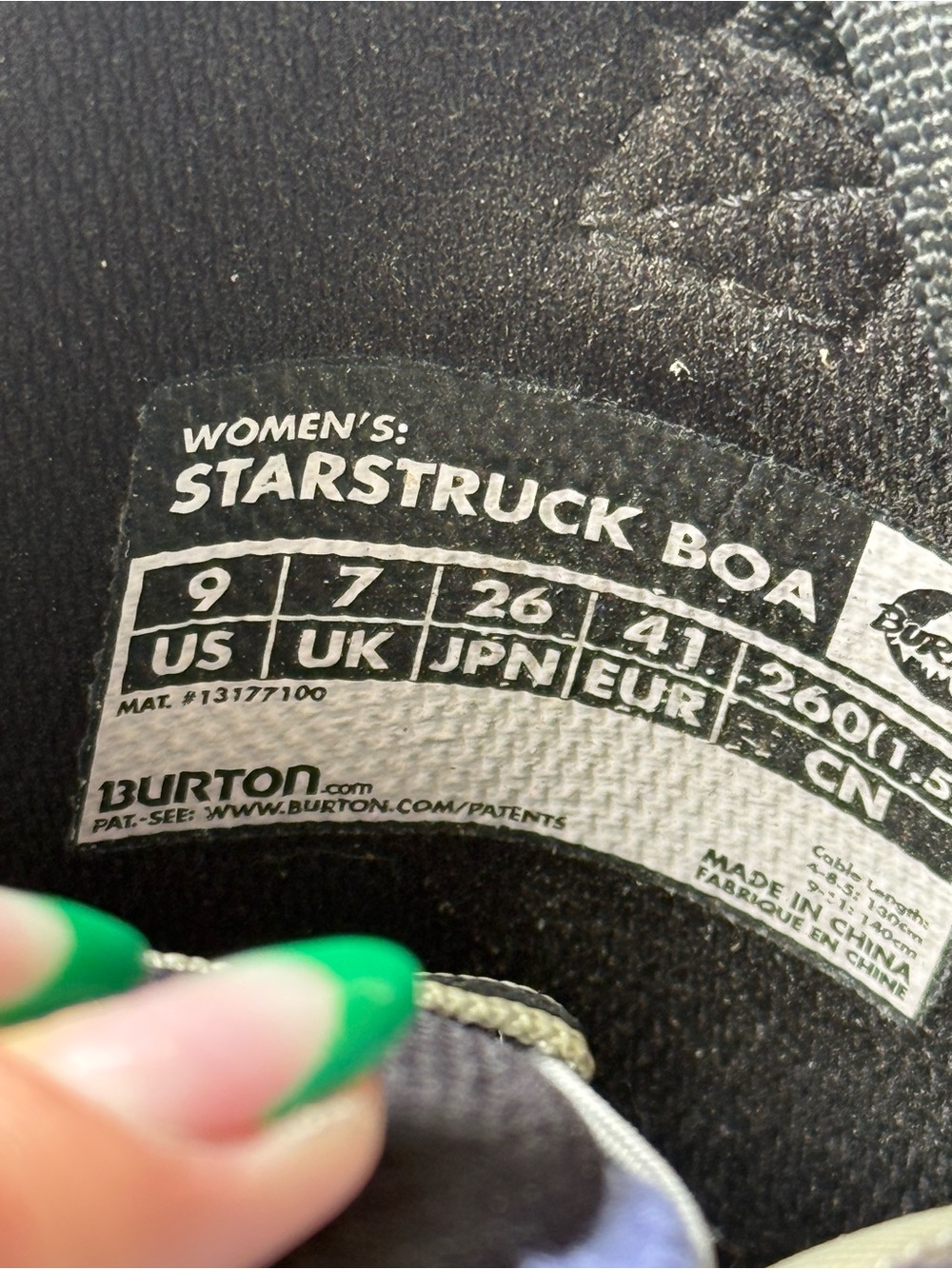 Burton Starstruck Boa TrueFit Snowboard Boots - Black & Purple Sz 9 US - Picture 12 of 12